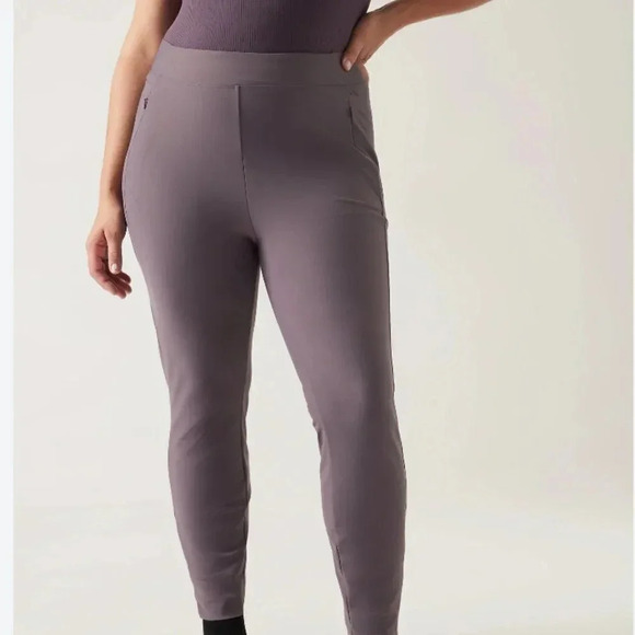 Athleta Stellar Tight Legging Pants Athletic Workout Pant Tan Brown Plus Size 24 - Picture 1 of 11